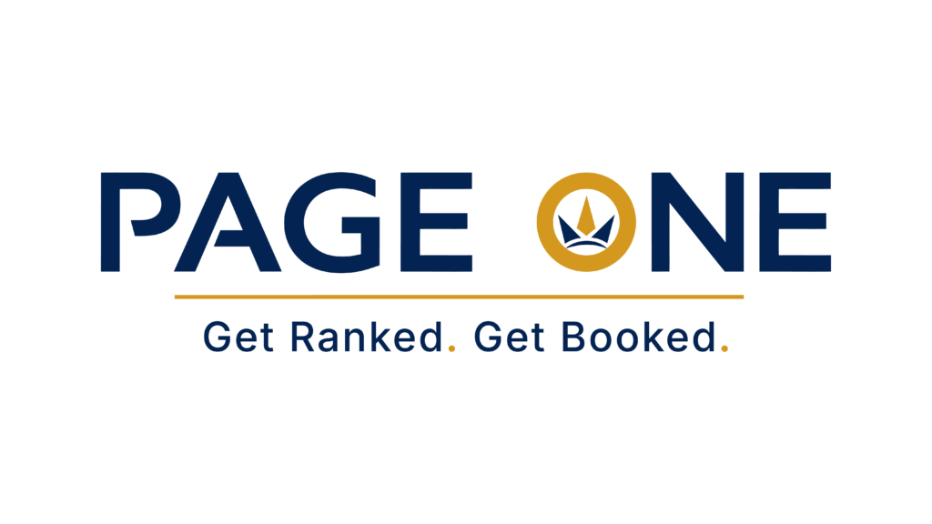 page one authority main logo for seo products for photographers